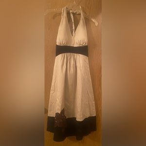 Madison Leigh black and tan halter dress. Size 12